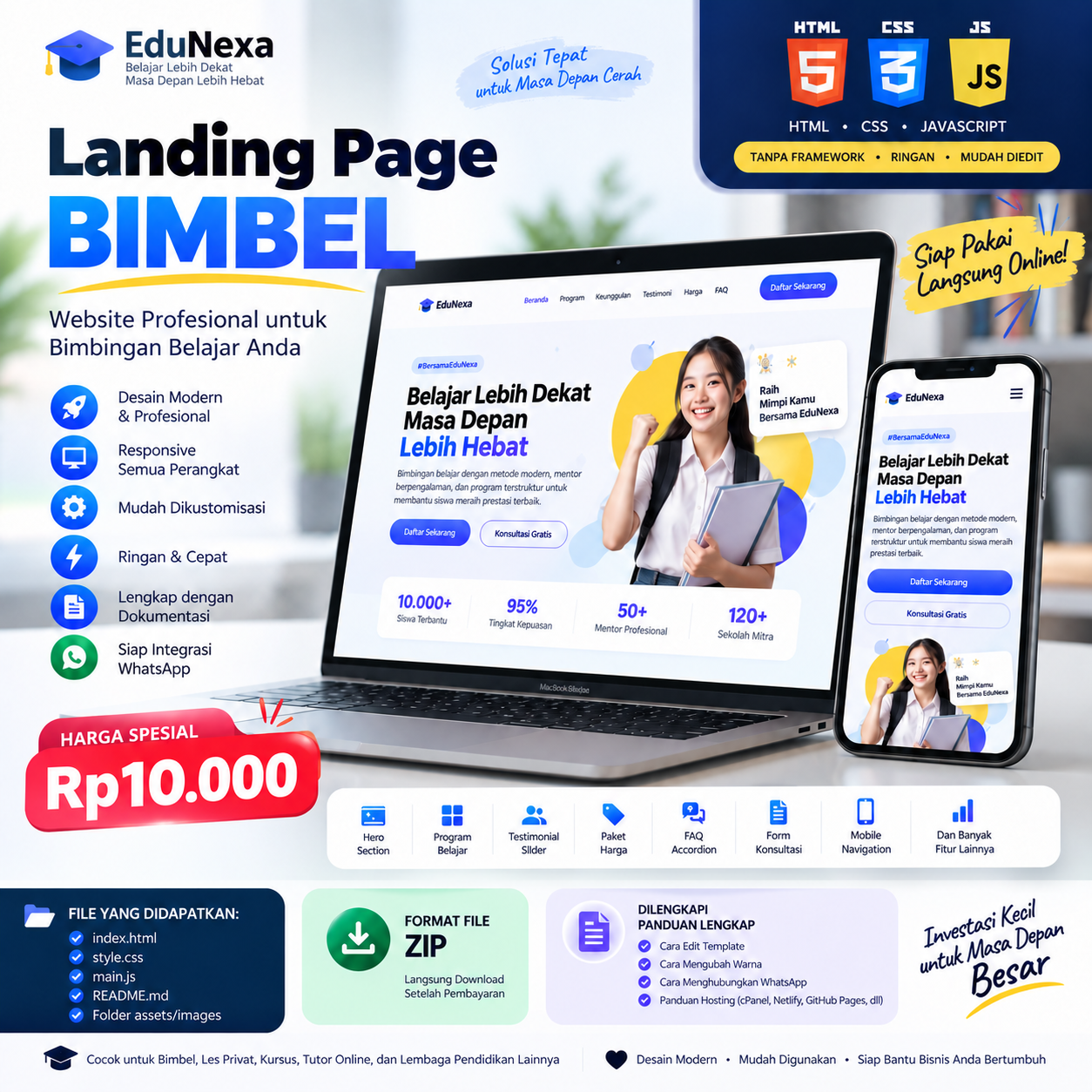 Landing page bimbel Rekasa